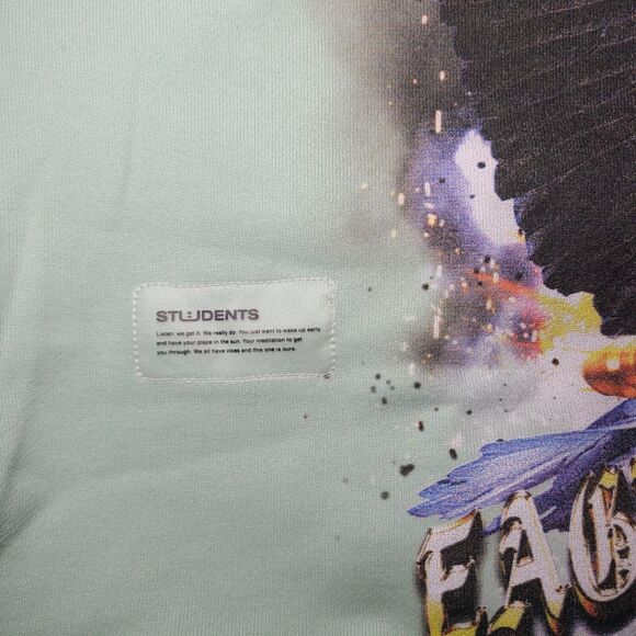 NWT Students Golf Eagle Season Cotton Crewneck Sweater Peabody Green Men's Small - Picture 7 of 11